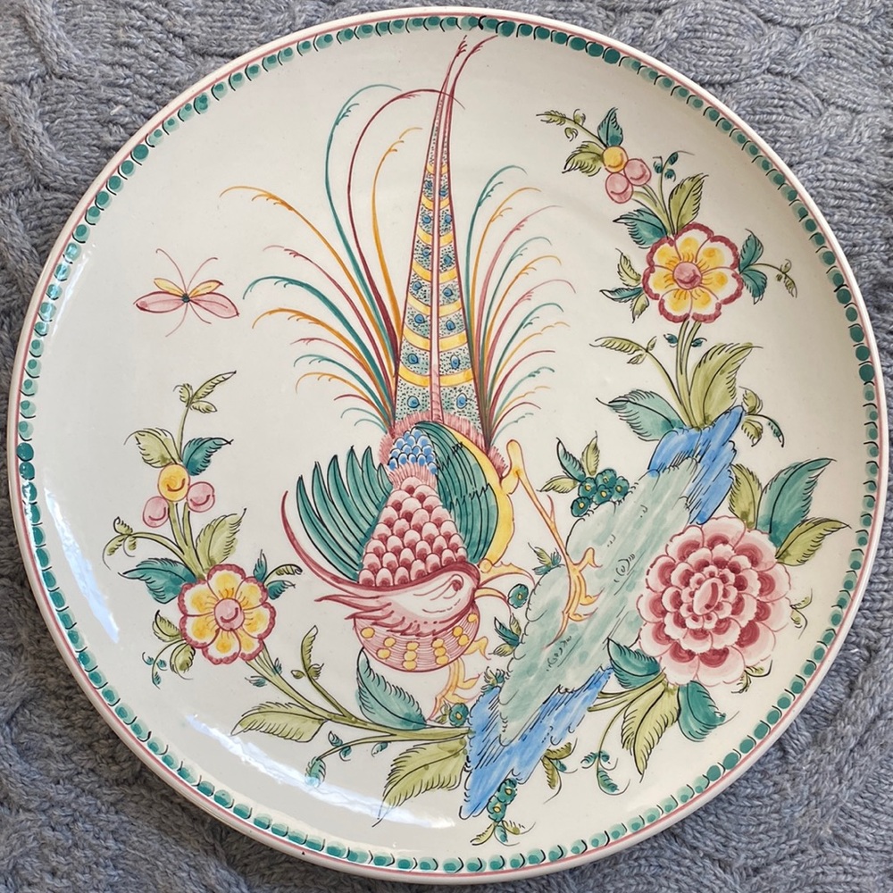 Hand painted plate by Anfora Agueda